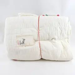 Vintage Unbranded Floral Quilt Blanket Twin Size White Bedroom Bedding Decor