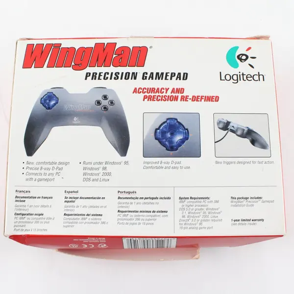Logitech WingMan Precision Gamepad Gameport 15-Pin PC New Open Box