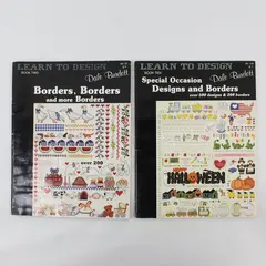 Lot of 2 VTG Dale Burdett Learn to Design Cross Stitch Craft Books 1988 1990