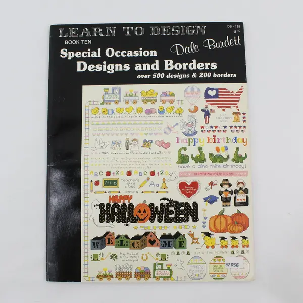 Lot of 2 VTG Dale Burdett Learn to Design Cross Stitch Craft Books 1988 1990