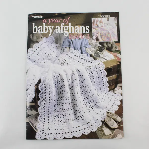 Vintage A Year of Baby Afghans Book 3 1999 Paperback For Crochet