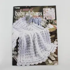 Vintage A Year of Baby Afghans Book 3 1999 Paperback For Crochet