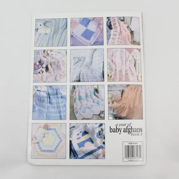 Vintage A Year of Baby Afghans Book 3 1999 Paperback For Crochet
