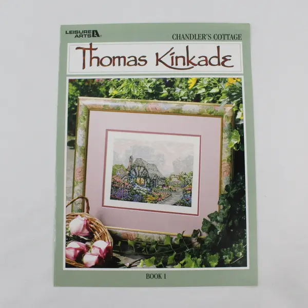Leisure Arts Lot of 3 Vintage 1998 Thomas Kinkade Cross-Stitch Patterns #1 2 & 3