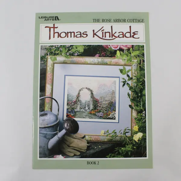 Leisure Arts Lot of 3 Vintage 1998 Thomas Kinkade Cross-Stitch Patterns #1 2 & 3