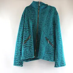 Erin London Teal and Black Zip-Up Jacket Women's XL