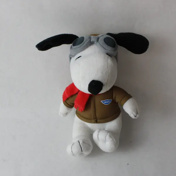 Vintage 2015 MetLife Snoopy Flying Ace Plush Stuffed Animal Aviator Pilot