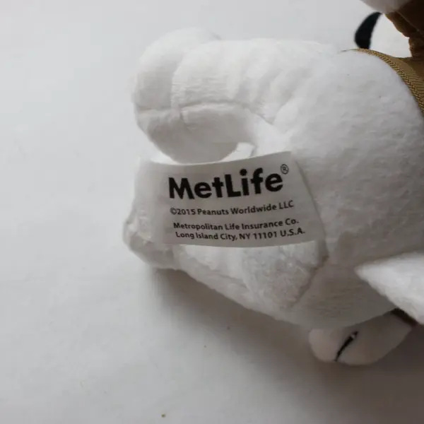Vintage 2015 MetLife Snoopy Flying Ace Plush Stuffed Animal Aviator Pilot