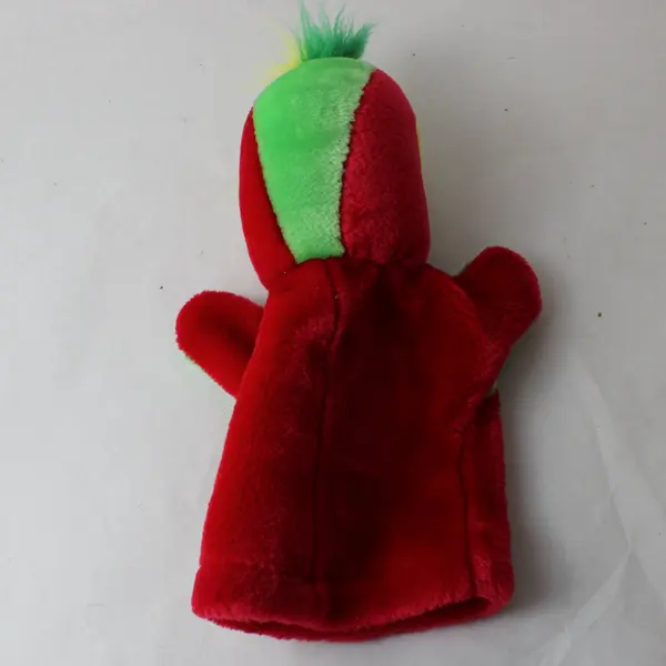 Vintage PlushPups Red Parrot Plush Puppet Hand Puppet