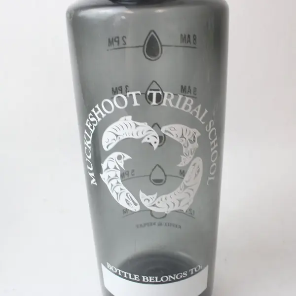 Lot of 2 25 oz Gray Water Bottles Muckleshoot Tribal School