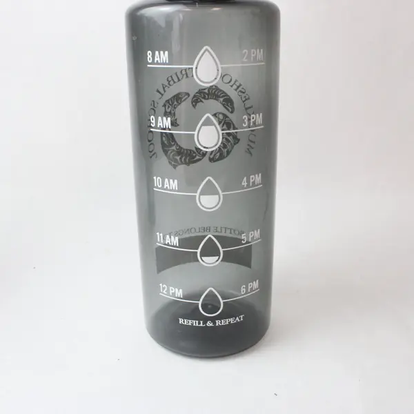 Lot of 2 25 oz Gray Water Bottles Muckleshoot Tribal School