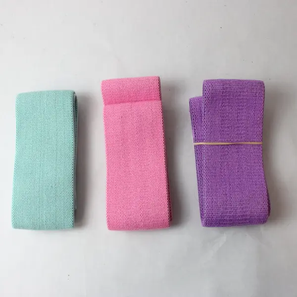 Lot of 3 Coobons Pastel Fabric Resistance Bands Non-Slip Grips Fitness Yoga