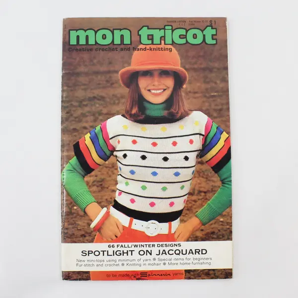VTG Mon Tricot Creative Crochet & Hand Knitting Magazine Fashion Edition 1972-73