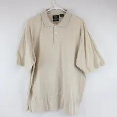 Haggar Golf Beige Knit Golf Polo Men's Large
