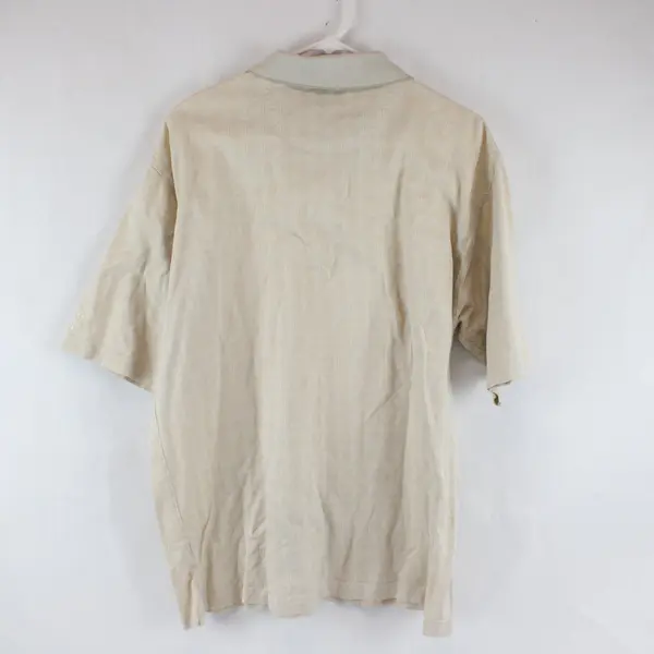 Haggar Golf Beige Knit Golf Polo Men's Large