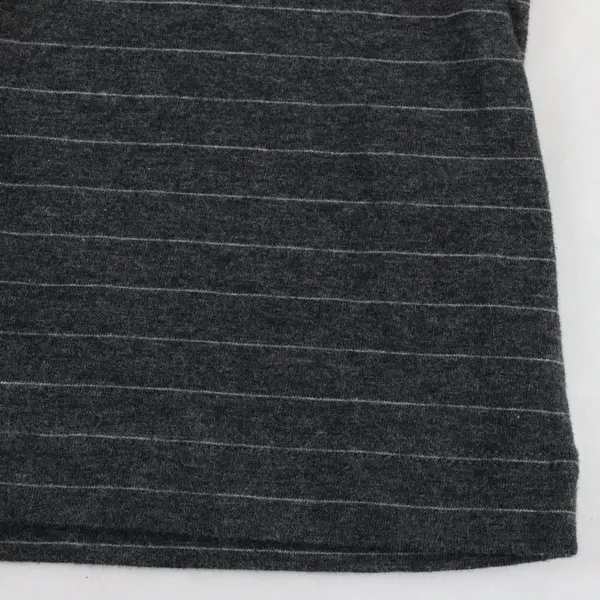 Claiborne Charcoal Gray Striped V-Neck Short Sleeve T-Shirt Men's Size XL