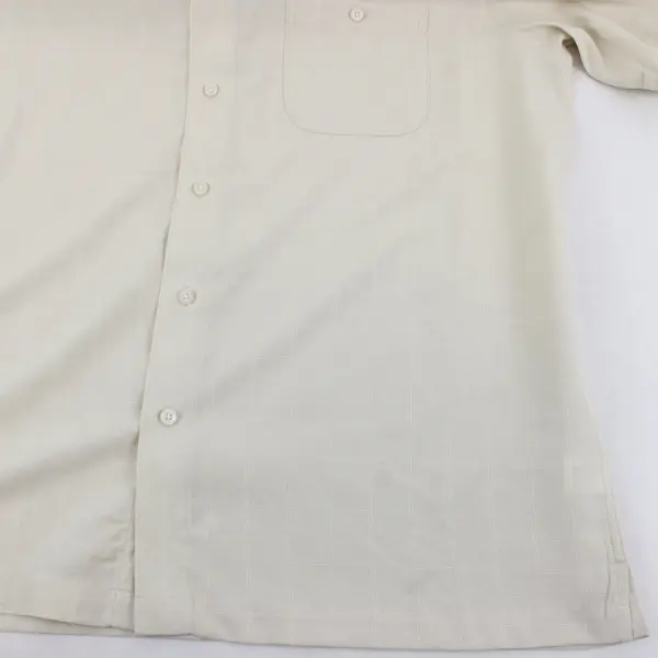 Haggar Beige Short-Sleeved Button-Up Shirt Men's XL