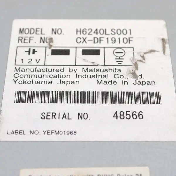 OEM Subaru 2-Piece Radio CD Cassette H6240LS001 CX-DF1910F 86201FC070