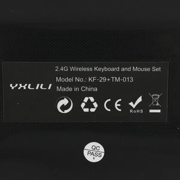 YXLILI 2.4G Wireless Keyboard KF-29+TM-013 Pre-Owned Untested