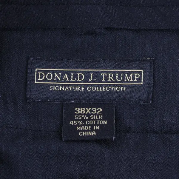 Donald J. Trump Black Straight-Leg Dress Pants 38x30