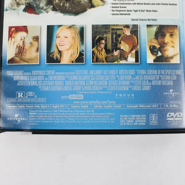 Eternal Sunshine of the Spotless Mind DVD Movie Drama Romance Film, 2004 