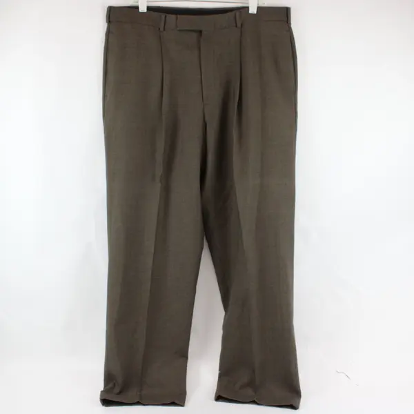 Slates Brown Straight Leg Dress Pants Men's 38x30 Tag W38 L32