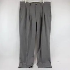 Claiborne Gray Striped Single-Pleat Tapered Dress Pants Men's 38x32