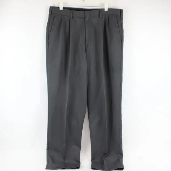 Dockers Golf Dark Gray Pleated Tapered-Leg Dress Pants Men's Size 36x32