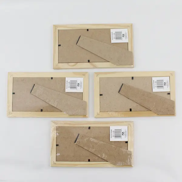 Lot of 4 PTI Light Wood Tabletop Collage Picture Frames 3 Openings