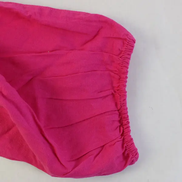 Cynthia Rowley Pink Linen Blend Balloon Sleeve Button Down Shirt Plus Size 2X 