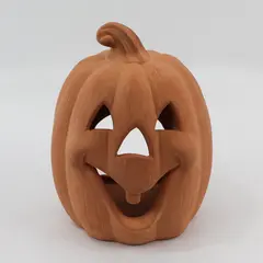 Figi Graphics Terracotta Jack-O-Lantern Votive Candle Holder 9"