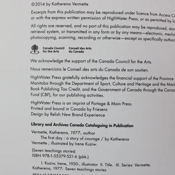 Lot 6 The Seven Teachings Stories PB Katherena Vermette Irene Kuziw