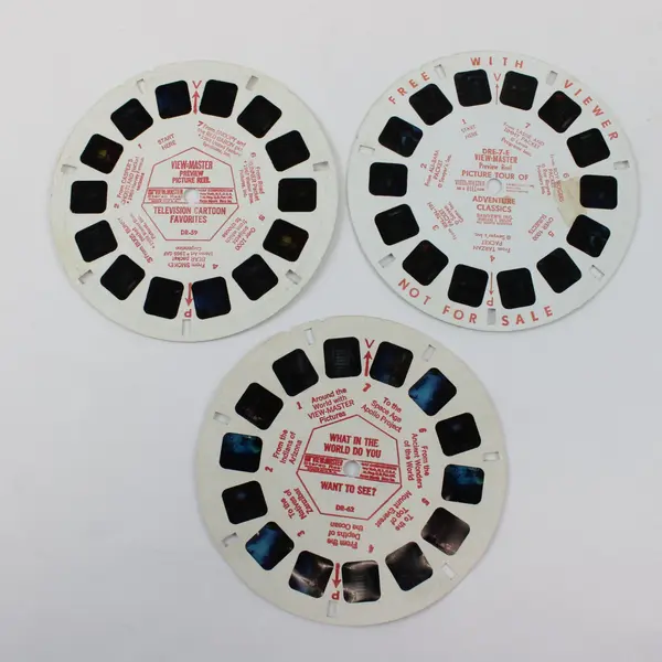 Lot Of 3 Vintage View-Master Picture Tour Preview Reels DR-59 DR-62 DRE-7-E 