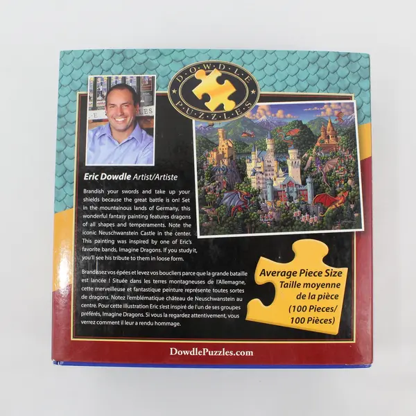 Imaginary Dragons 100-Pc. Jigsaw Puzzle 16"x20" Dowdle Folk Art Complete 2013