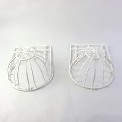 Lot of 2 White Plastic Baseball Cap Washer Frame Laundry Accessories