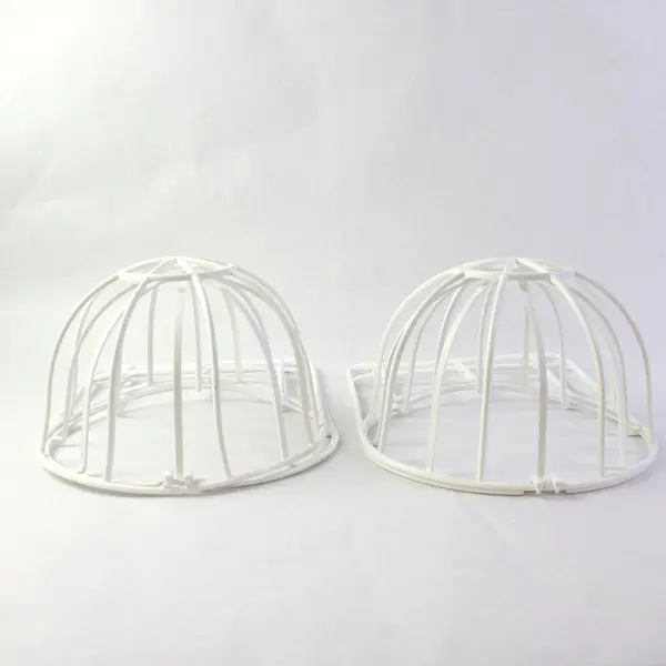 Lot of 2 White Plastic Baseball Cap Washer Frame Laundry Accessories