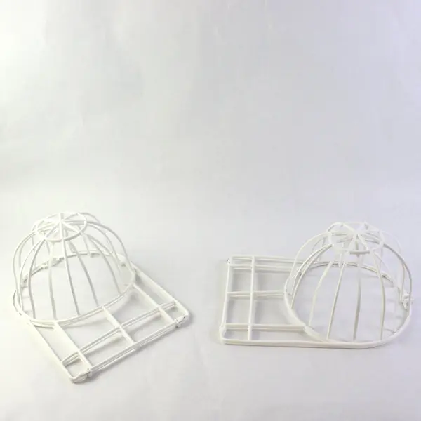 Lot of 2 White Plastic Baseball Cap Washer Frame Laundry Accessories