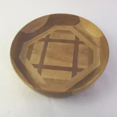 Handcrafted Wooden Bowl Maple Cherry Walnut 11in