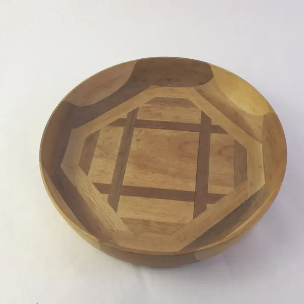 Handcrafted Wooden Bowl Maple Cherry Walnut 11in