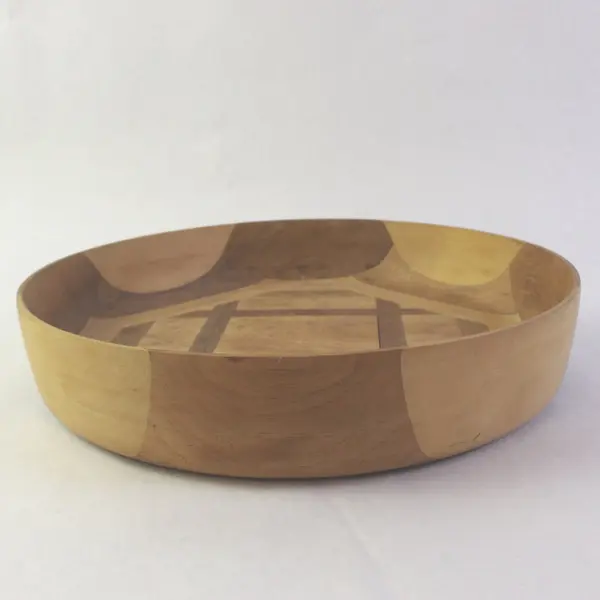 Handcrafted Wooden Bowl Maple Cherry Walnut 11in