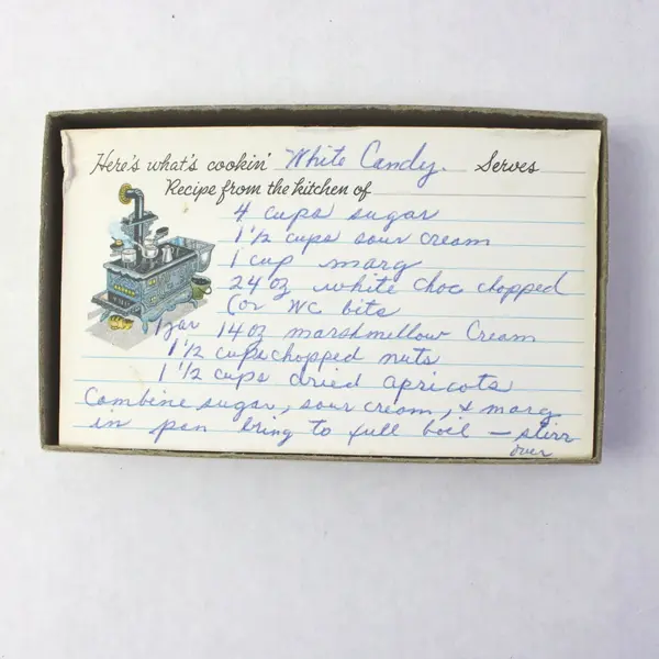 Current Inc Here's What's Cookin' 41 Card Boxed Recipe Set White Candy Recipe