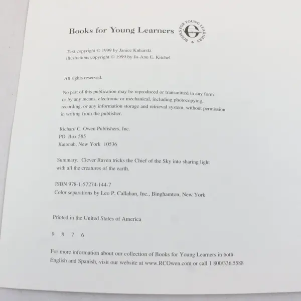 Raven's Gift (Books for Young Learners) By Janice Kuharski - Paperback 