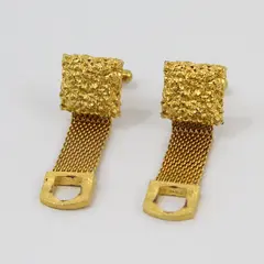 Vintage Swank Gold-Tone Wrap-Around Cufflinks