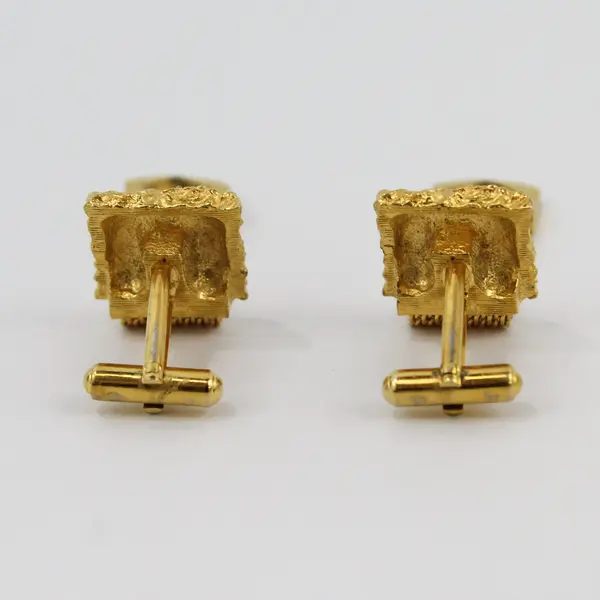 Vintage Swank Gold-Tone Wrap-Around Cufflinks