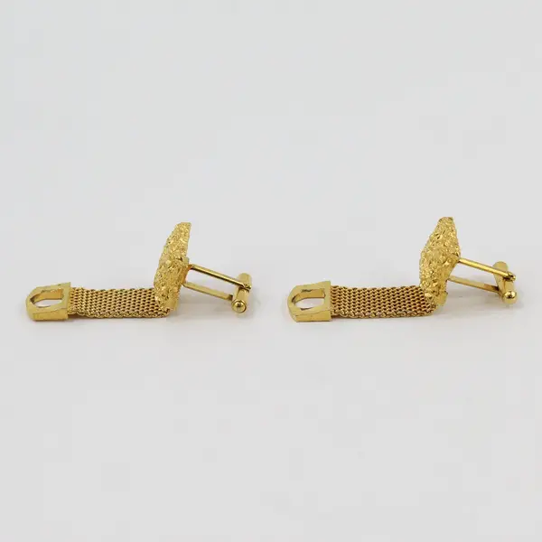 Vintage Swank Gold-Tone Wrap-Around Cufflinks