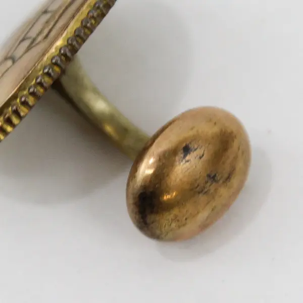 Vintage Engraved P Initial Monogram Gold-Tone Cufflinks
