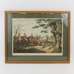Framed And Matted La Chasse Au Lievre Hare Hunting No.2 By Samuel Howitt