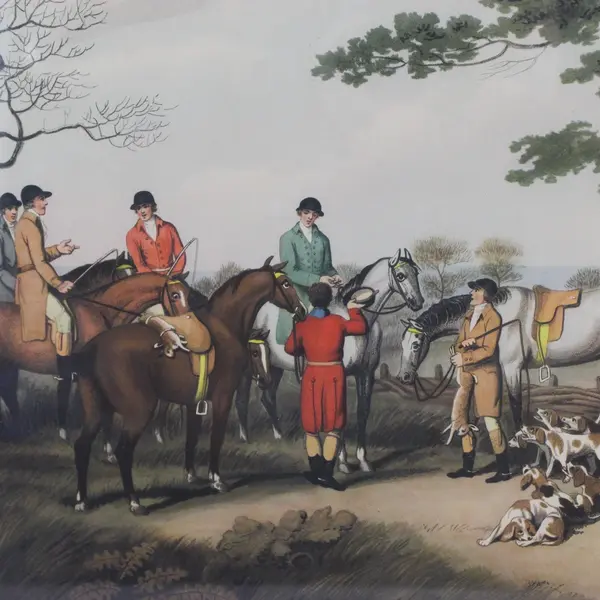 Framed And Matted La Chasse Au Lievre Hare Hunting No.2 By Samuel Howitt