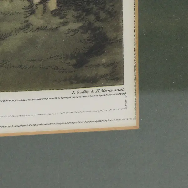 Framed And Matted La Chasse Au Lievre Hare Hunting No.2 By Samuel Howitt