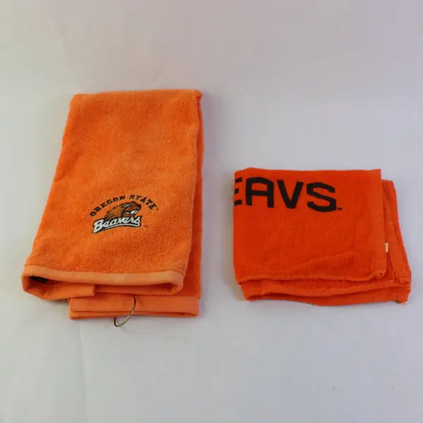 Lot of 4 OSU Beavers Orange Rally Towels Golf Towel Unbranded